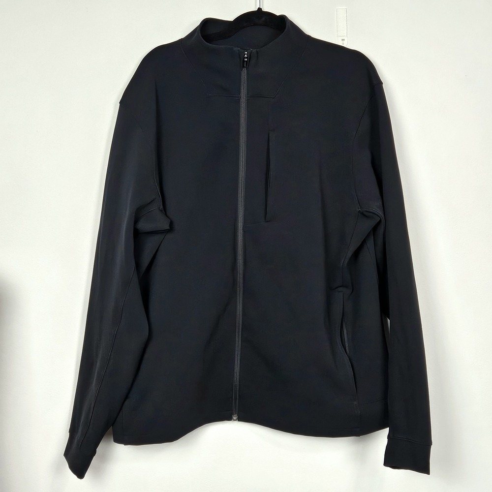 Lululemon Sojourn Jacket Mens Sz XXL Black Full Zip Warpstreme Track Outdoors